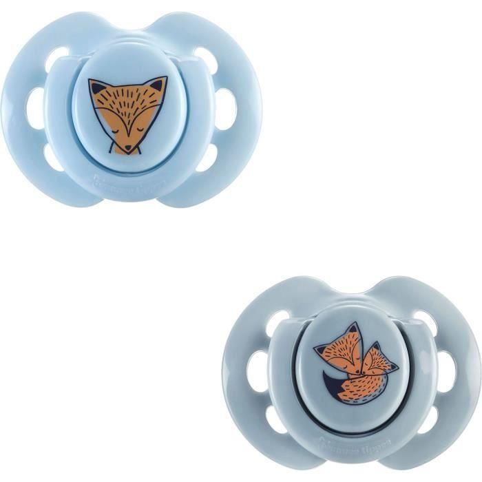 Chupete - TOMMEE TIPPEE - FUN - 0-6 meses - Set de 2 chupetes simétricos sin BPA - Cápsula de esterilización reutilizable 2