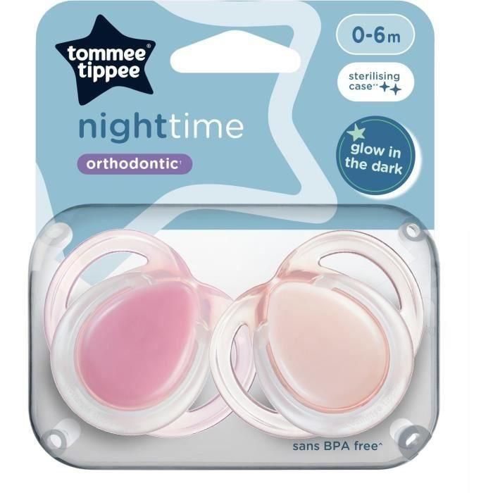 Chupete de noche - TOMMEE TIPPEE - 0-6 meses - Set de 2 chupetes fosforescentes con cápsula de esterilización reutilizable 5