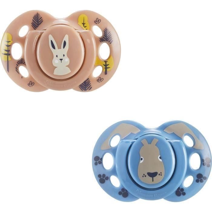 Chupete - TOMMEE TIPPEE - FUN - 18-36 meses - Set de 2 chupetes simétricos sin BPA - Cápsula de esterilización reutilizable 2