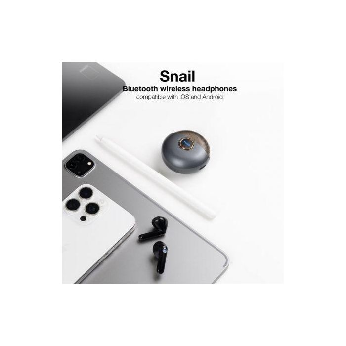 Auriculares Bluetooth TooQ Snail TQBWH-0060G con estuche de carga/ Autonomía 4h/ Grises y Negros 1