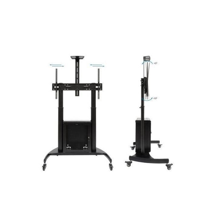 Soporte de Suelo Inclinable con Ruedas TooQ Narnia FS20500M-B para TV de 60-100"/ hasta 100kg 1