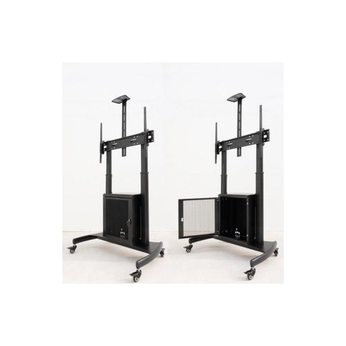 Soporte de Suelo Inclinable con Ruedas TooQ Narnia FS20500M-B para TV de 60-100"/ hasta 100kg 3