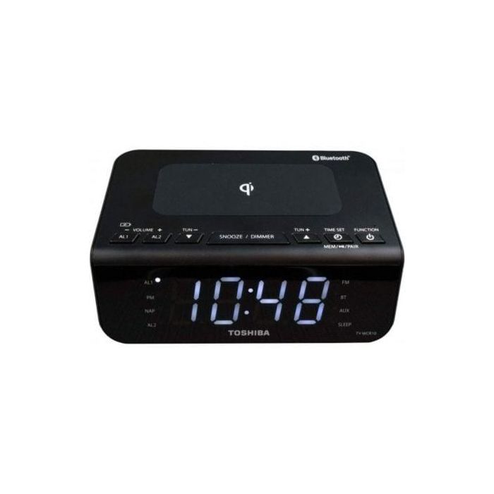 Despertador Toshiba TY-WCR10/ Radio FM/ Puerto de Carga USB/ Base de Carga Inalámbrica 2