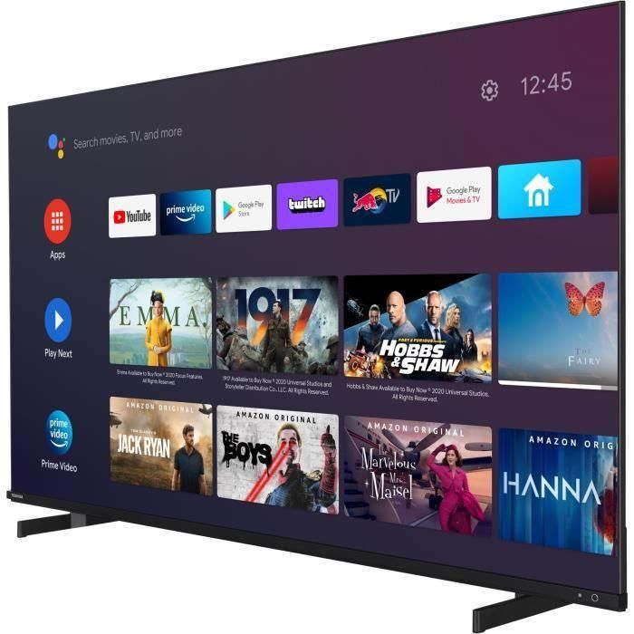 TOSHIBA 55QA4263DG - Televisor QLED de 55'' (140 cm) - 4K UHD 3840x2160 - Dolby Vision - Android Smart TV - 3xHDMI 2