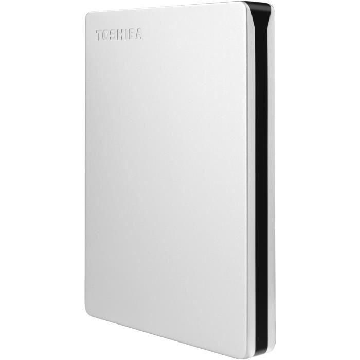 Disco Duro Externo Toshiba CANVIO SLIM Plata 2 TB 1