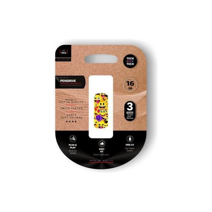 Pendrive 16GB Tech One Tech Emoji collage USB 2.0