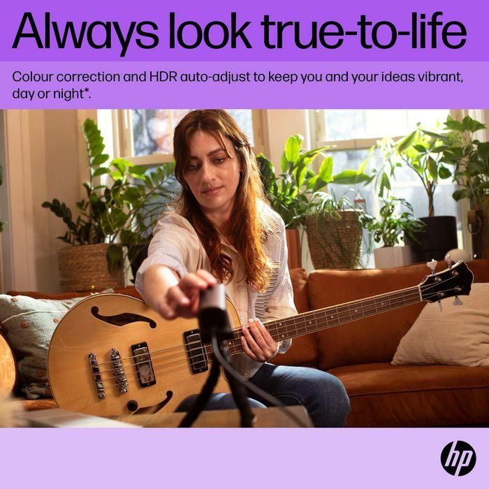 HP 965 Cámara Web Streaming 4K 8 MP, 3840 x 2160 Pixeles, USB 22