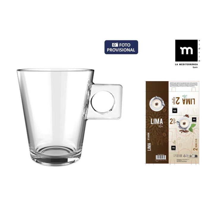 Juego de Tazas La Mediterránea Lima liso 2 Piezas (36 Unidades) 5 Juego de Tazas La Mediterránea Lima liso 2 Piezas (36 Unidades) 5