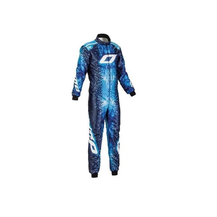 Omp Traje Karting OMPKK0172624244 Azul-Blanco-Cian Talla 44 Homologación CIK-FIA Nivel 2