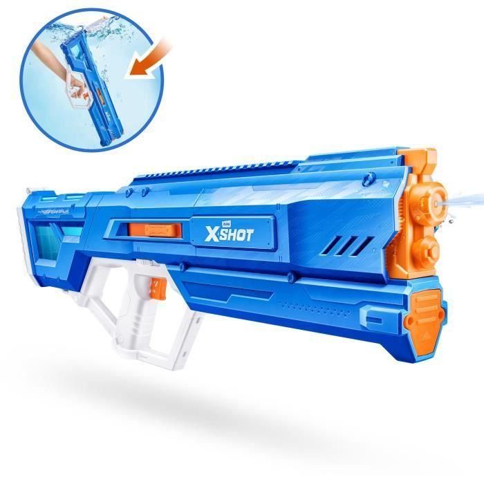 Pistola de agua motorizada - ZURU - X-SHOT Mega Pulse - Llenado rápido - Batería recargable - Alcance 9 m - Depósito de 1,1 L 4 Pistola de agua motorizada - ZURU - X-SHOT Mega Pulse - Llenado rápido - Batería recargable - Alcance 9 m - Depósito de 1,1 L 4