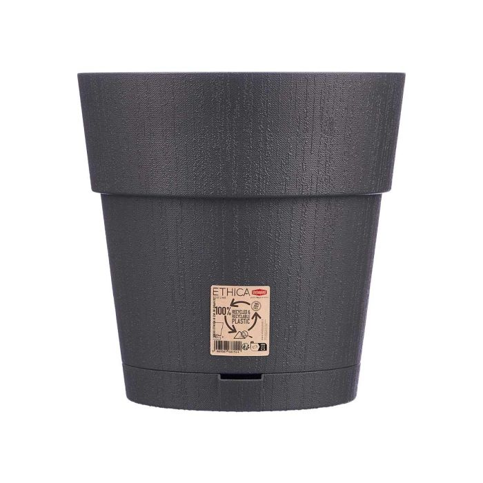 Maceta plástico Ethica 30 cm antracita con reserva agua - Stefanplast (6 Unidades) 2 Maceta plástico Ethica 30 cm antracita con reserva agua - Stefanplast (6 Unidades) 2