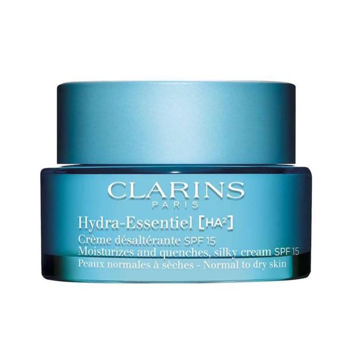 Clarins Hydra Essentiel Crema de Día Hidratante Rellenadora para Piel Deshidratada con Ácido Hialurónico y Kalanchoe Bio