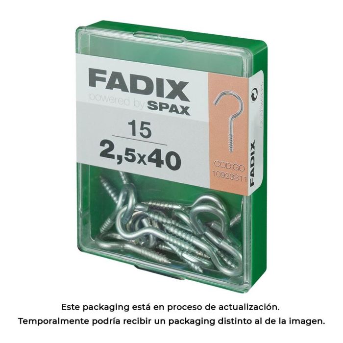 Fadix 10923311 Hembrilla Abierta Zincado 2,5 x 40 mm Caja 15 Unidades 0 Fadix 10923311 Hembrilla Abierta Zincado 2,5 x 40 mm Caja 15 Unidades 0