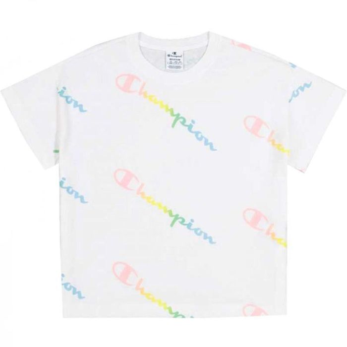 Camiseta de Manga Corta Mujer Champion 114092-WL001 Blanco (L) Camiseta de Manga Corta Mujer Champion 114092-WL001 Blanco (L)