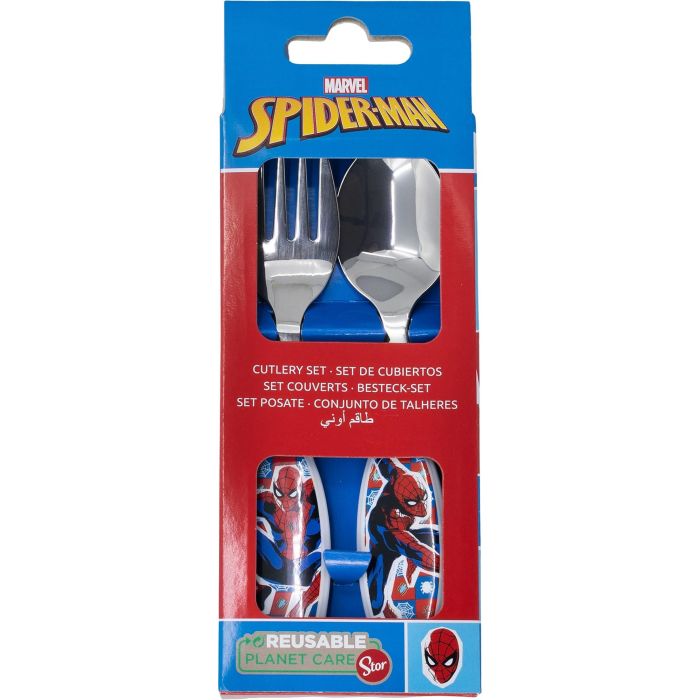 Juego De Cubiertos 2 Piezas Elípticos Metálicos Spiderman CZ11342 2 Juego De Cubiertos 2 Piezas Elípticos Metálicos Spiderman CZ11342 2