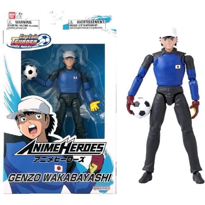 Bandai 37792 Figura Anime Heroes Capitán Tsubasa Genzo Wakabayashi (Thomas Price), Portero, 17 cm con 16 puntos de articulación