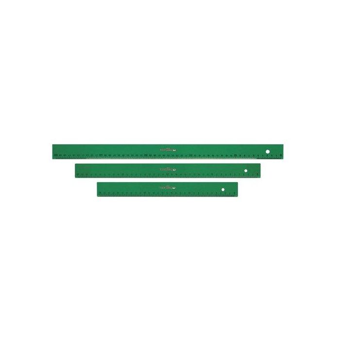 Faber Castell Regla de Plástico Verde Transparente 100 cm, Graduaciones Grabadas para Estudio y Oficina