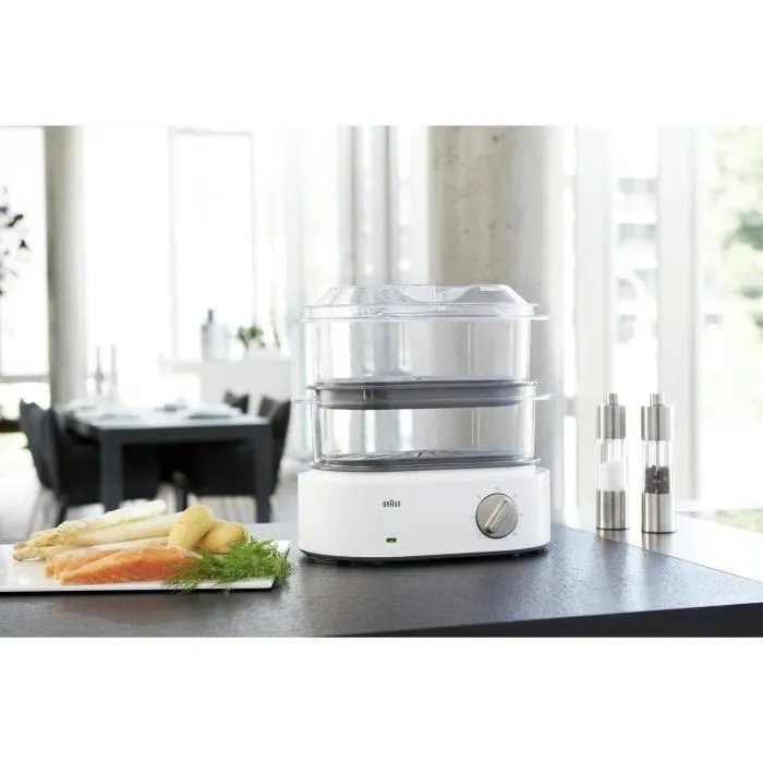 Braun FS5100WH Identity Collection Vaporera - Blanco - 850W - Capacidad 3.1L - Vaporizador de Arroz 2L 3 Braun FS5100WH Identity Collection Vaporera - Blanco - 850W - Capacidad 3.1L - Vaporizador de Arroz 2L 3