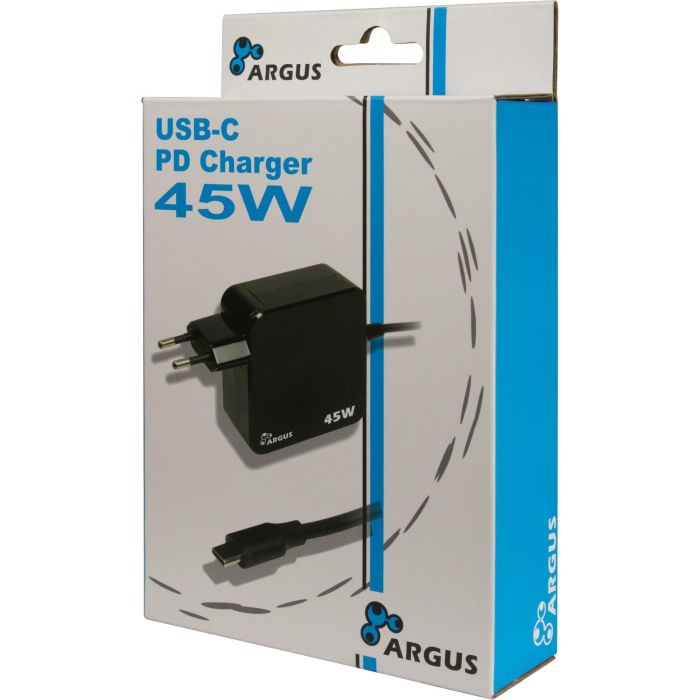 Charger USB-C 45W Black Inter-Tech PD-2045 1