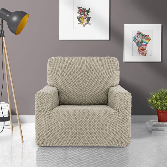 Funda para sillón Eysa THOR Beige 70 x 110 x 110 cm 5 Funda para sillón Eysa THOR Beige 70 x 110 x 110 cm 5