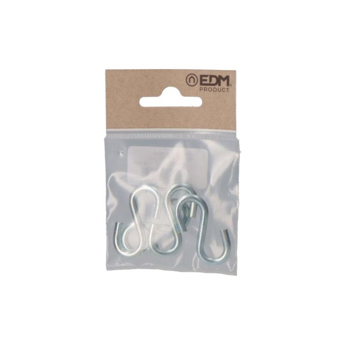 Edm Gancho en forma de S de 40 mm Zincado - Pack de 4 unidades 1