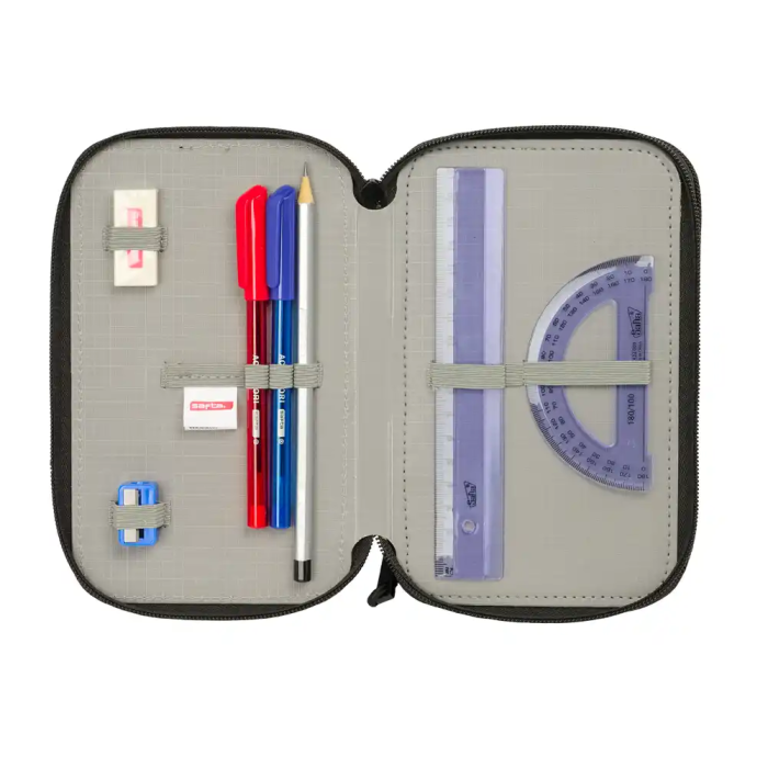 Safta Plumier Escolar Triple Cremallera 37 Piezas Graffiti 195x125x55 mm 3