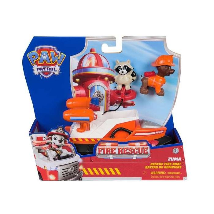Paw Patrol Vehículo de Rescate de Bomberos Fire Rescue - Juguete Modelos Surtidos para Niños +3 Años - Medidas 20,3x25,4x8,13 cm