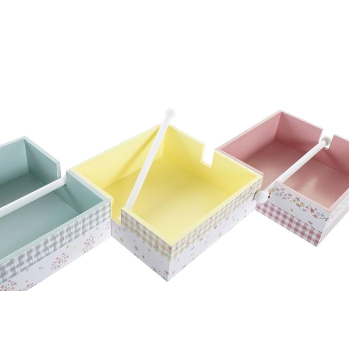 DKD Home Decor Servilletero Shabby Vichy Sweet de MDF y Metal, Colores Surtidos (Verde, Rojo, Amarillo), 18x6x22 cm - Pack de 3 Unidades 1 DKD Home Decor Servilletero Shabby Vichy Sweet de MDF y Metal, Colores Surtidos (Verde, Rojo, Amarillo), 18x6x22 cm - Pack de 3 Unidades 1
