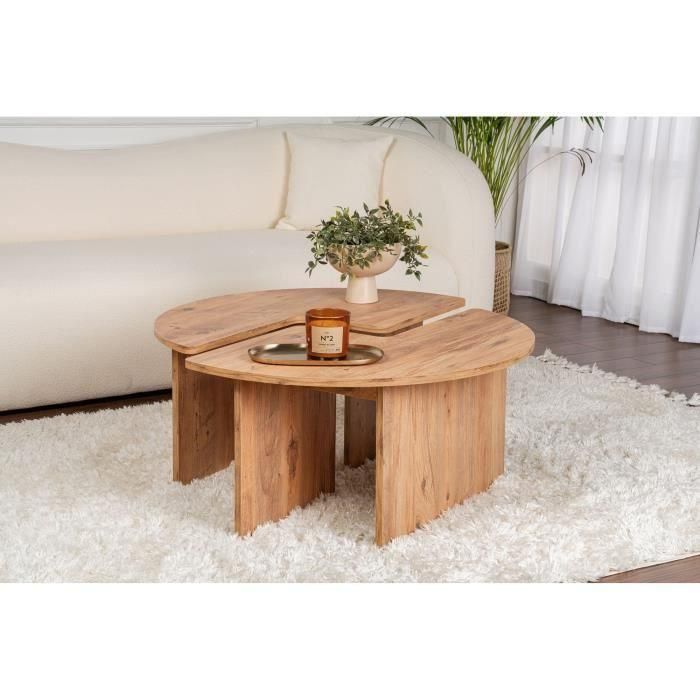 Mesa de centro - MOIRA - Redonda - Pino Atlántico - 90 x 90 x 41 cm 4 Mesa de centro - MOIRA - Redonda - Pino Atlántico - 90 x 90 x 41 cm 4