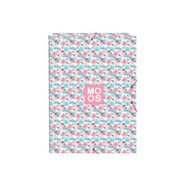 Carpeta Carton Folio Gomas Solapas Safta Moos Floresistente