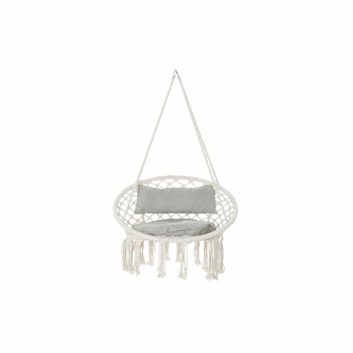 Silla Colgante Terraza Y Jardin DKD Home Decor Crudo Gris 62 x 123 x 82 cm 5 Silla Colgante Terraza Y Jardin DKD Home Decor Crudo Gris 62 x 123 x 82 cm 5