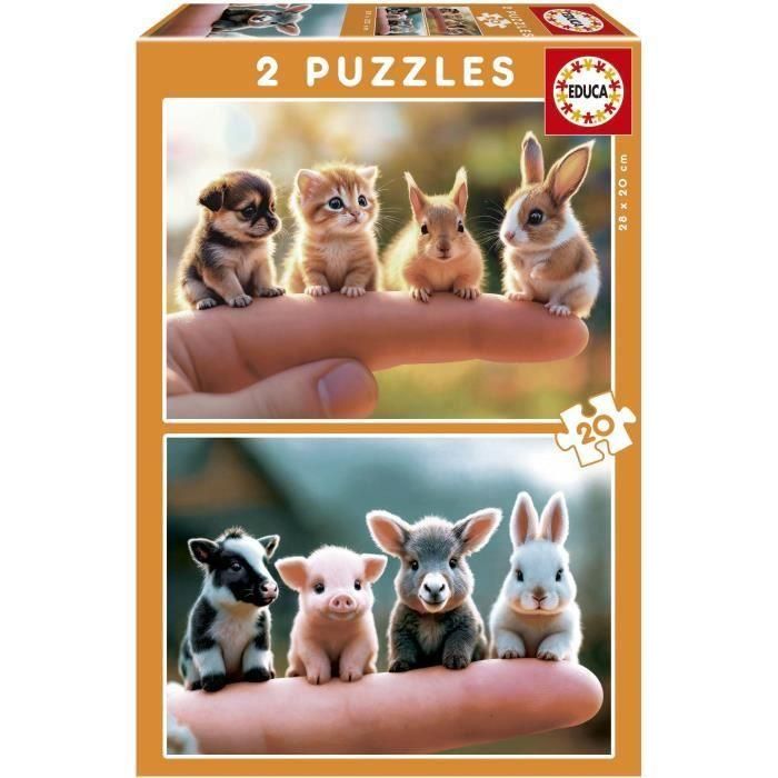 Educa Puzzle Rompecabezas Infantil 2x20 piezas Bebés Animales. Juego educativo de cartón para niños a partir de 3 años. 0 Educa Puzzle Rompecabezas Infantil 2x20 piezas Bebés Animales. Juego educativo de cartón para niños a partir de 3 años. 0