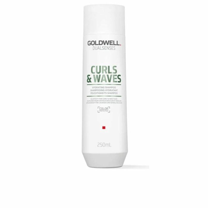 Goldwell CURLS & WAVES Champú Hidratante para Cabello Rizado y Ondulado, Define Rizos, Protección Color, 250 ml