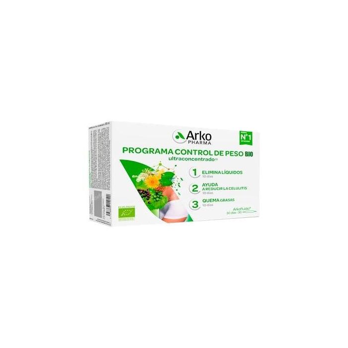 Arkopharma Arkofluido Programa Control Peso Bio 30 Ampollas 10 ml