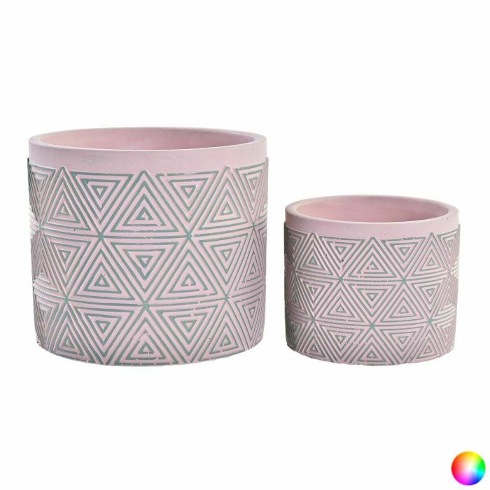 Macetero Scandi DKD Home Decor Rosa Gris 17 x 15 x 17 cm Set de 2 (2 Unidades) 3 Macetero Scandi DKD Home Decor Rosa Gris 17 x 15 x 17 cm Set de 2 (2 Unidades) 3