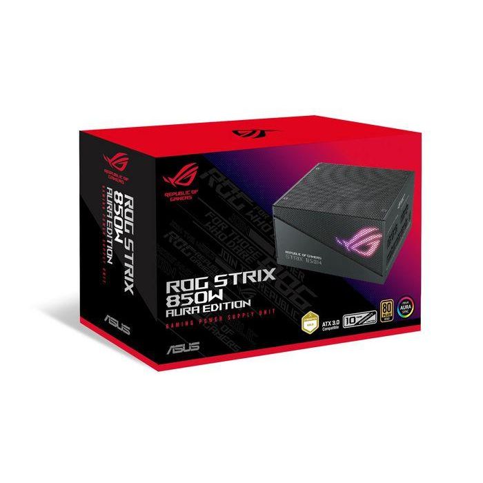 Asus ROG Strix Fuente de Alimentación 850W Gold Aura RGB, 80+ Gold, ATX 3.0, PCIe 5.0 Ready, Ventilador Axial-tech, 0dB 10 Asus ROG Strix Fuente de Alimentación 850W Gold Aura RGB, 80+ Gold, ATX 3.0, PCIe 5.0 Ready, Ventilador Axial-tech, 0dB 10