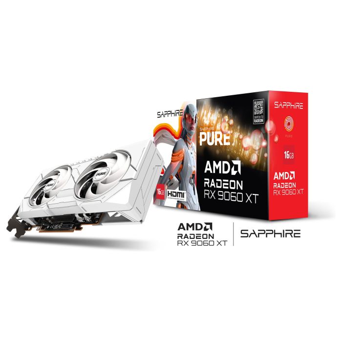Sapphire RX 9060 XT 16GB GDDR6 Pure OC White Tarjeta Gráfica 8