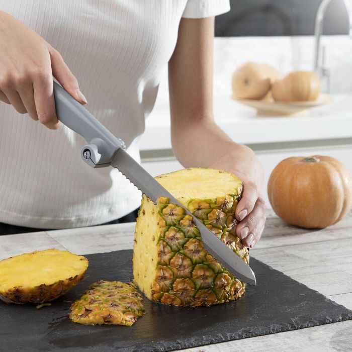 Cuchillo de Pan con Guía de Corte Regulable Kutway InnovaGoods 6 Cuchillo de Pan con Guía de Corte Regulable Kutway InnovaGoods 6