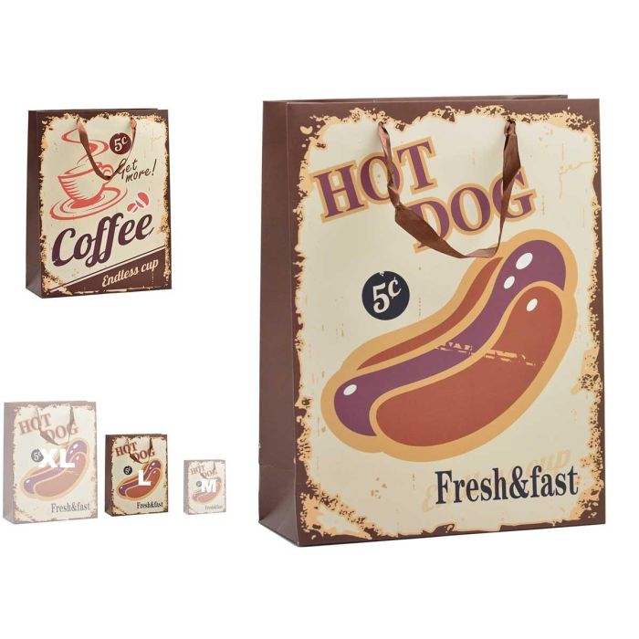 Bolsa Regalo Hotdog & Coffee Med Surtidos Arte Regal 10X33CM (72 Unidades) Bolsa Regalo Hotdog & Coffee Med Surtidos Arte Regal 10X33CM (72 Unidades)