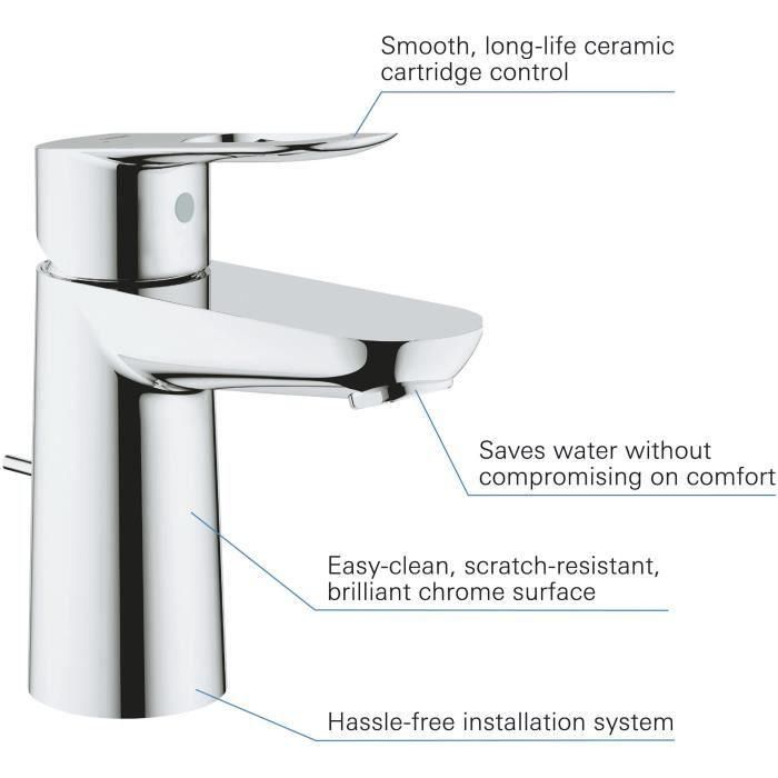 Grohe Mezclador de lavabo de diseño Bauloop Minimalista 3 Grohe Mezclador de lavabo de diseño Bauloop Minimalista 3