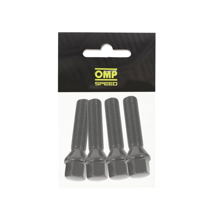 Omp Speed Juego De 4 Tornillos M14x1.25 Conico Largo 48 mm Llave 17 Color Negro Din 10.9 OMPS09881401 Omp Speed Juego De 4 Tornillos M14x1.25 Conico Largo 48 mm Llave 17 Color Negro Din 10.9 OMPS09881401