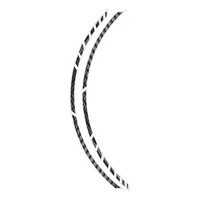 Foliatec FO34449 Pin Striping Racing Carbon Structured 14 Bandas 7mm x 41cm para Llantas Bicicleta Autoadhesivo UV con Espaciador