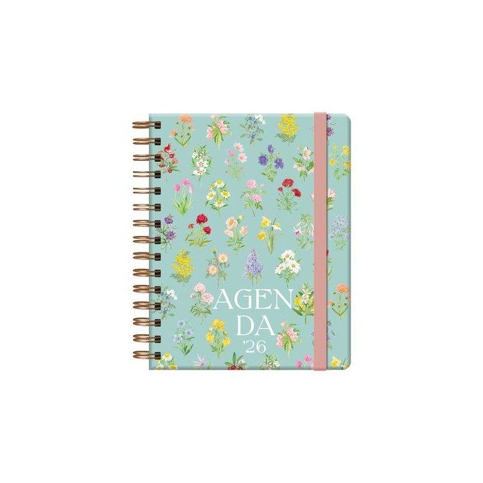 Agenda Anual (2026) Dohe Botanical Wire-O Tapa Extra Con Goma 150X210 S/V Bouquet