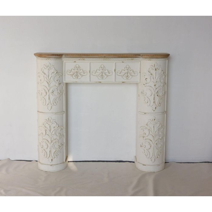 Frontal Chimenea Neoclasico DKD Home Decor Blanco Natural 28 x 114 x 128 cm 1 Frontal Chimenea Neoclasico DKD Home Decor Blanco Natural 28 x 114 x 128 cm 1