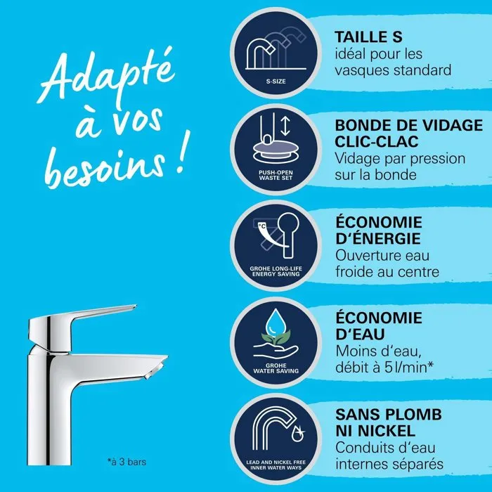 Grohe Mezclador Monomando de Lavabo Tamaño S 2