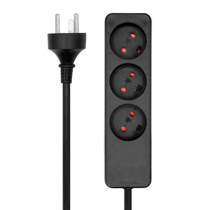 ProXtend Regleta de 3 vías 4M IT Negra 1