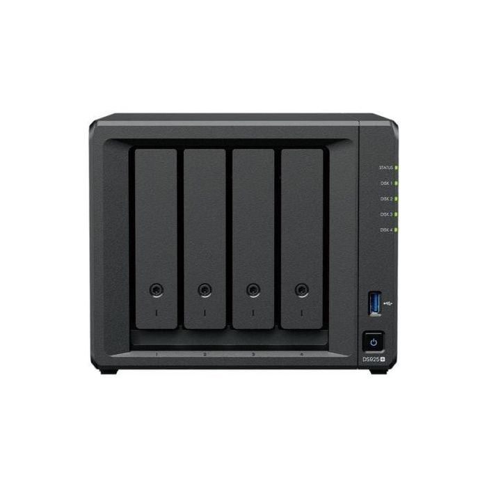 Synology DS925+/8G NAS Diskstation 4 Bahías, 8GB DDR4, Conectividad 2.5GbE y Expansión, Formato Torre