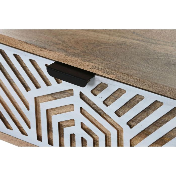 Mesa de Centro Home ESPRIT Blanco Madera de mango 115 x 60 x 40 cm 2 Mesa de Centro Home ESPRIT Blanco Madera de mango 115 x 60 x 40 cm 2