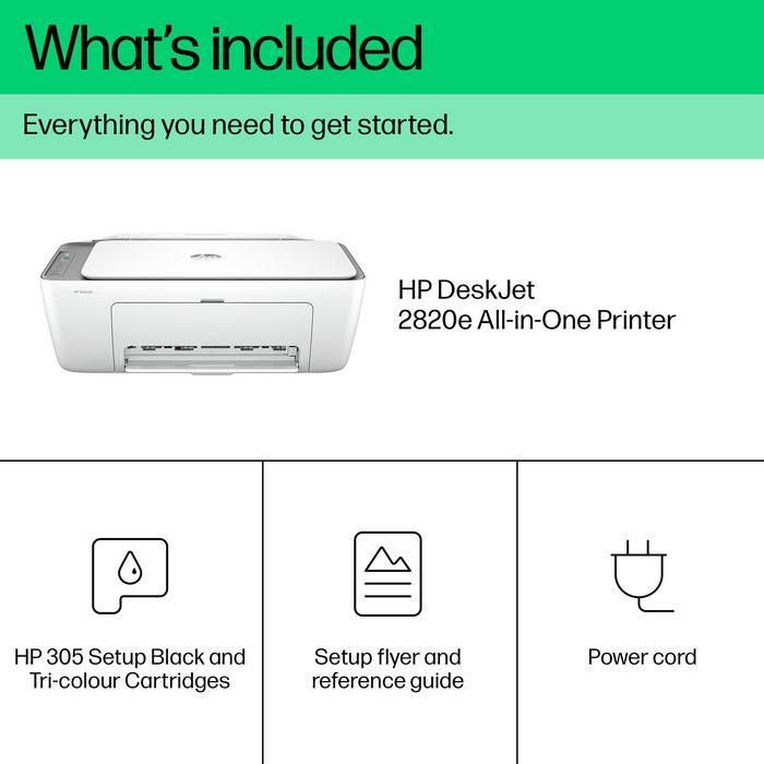 HP 2820e Impresora Multifunción DeskJet Compacta Inalámbrica para Casa - Imprime, Escanea, Copia, Compatible con HP+ 5