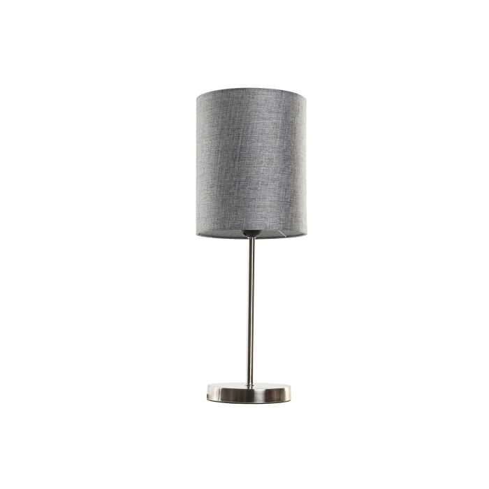DKD Home Decor Lámpara Sobremesa Urban Gris Plateado E27 Metal Poliéster 20 x 55 x 20 cm (4 Unidades)